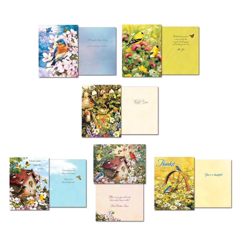 Leanin' Tree, Wings and Wishes, Greeting Cards Assortment Box, Assorted Cards with Envelopes All Occasion, (20 Greeting Cards, 22 Colorful Envelopes) - Image 3
